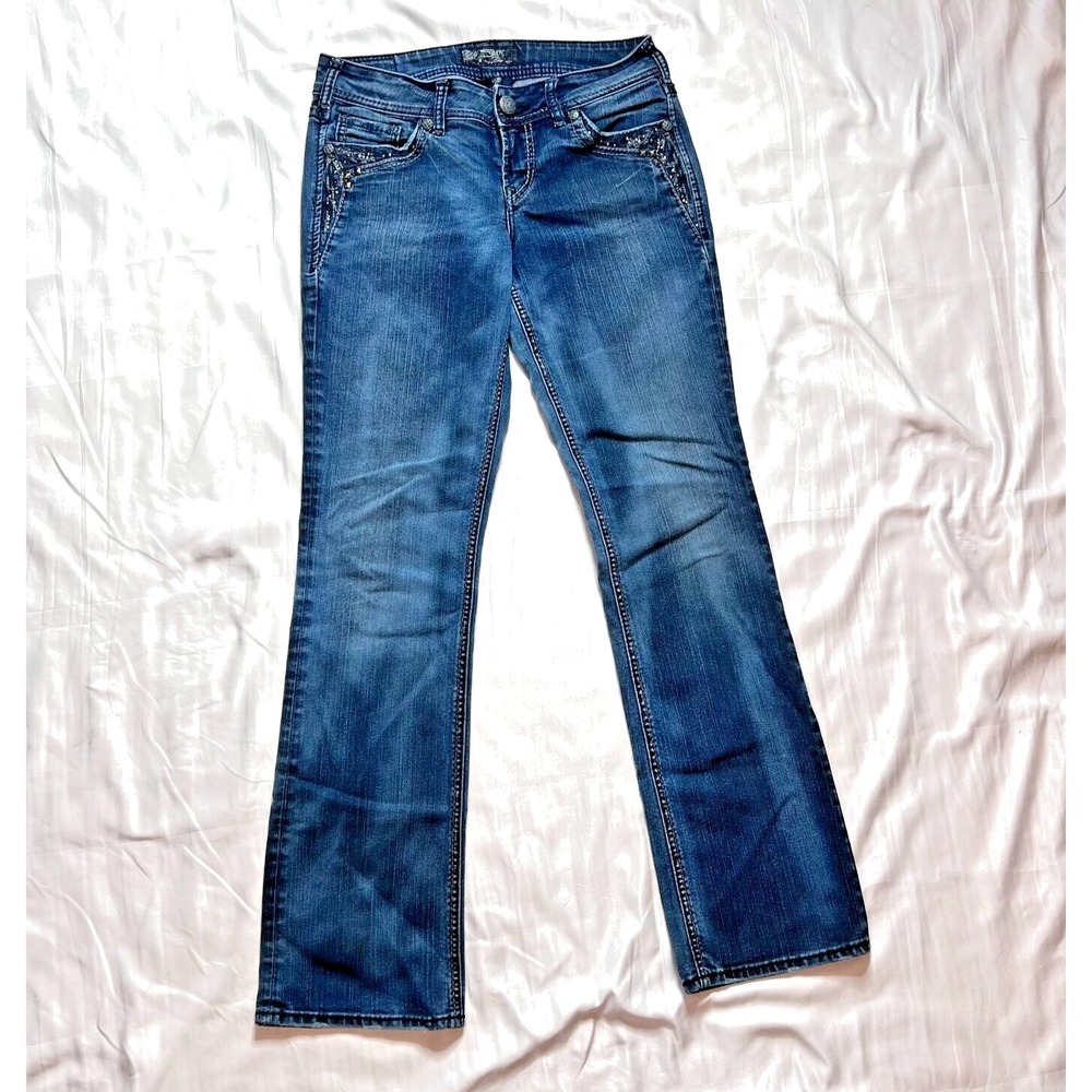 Silver Jeans Suki 17 Women's Size W29 L33 Bootcut Jeans Dark Wash Denim